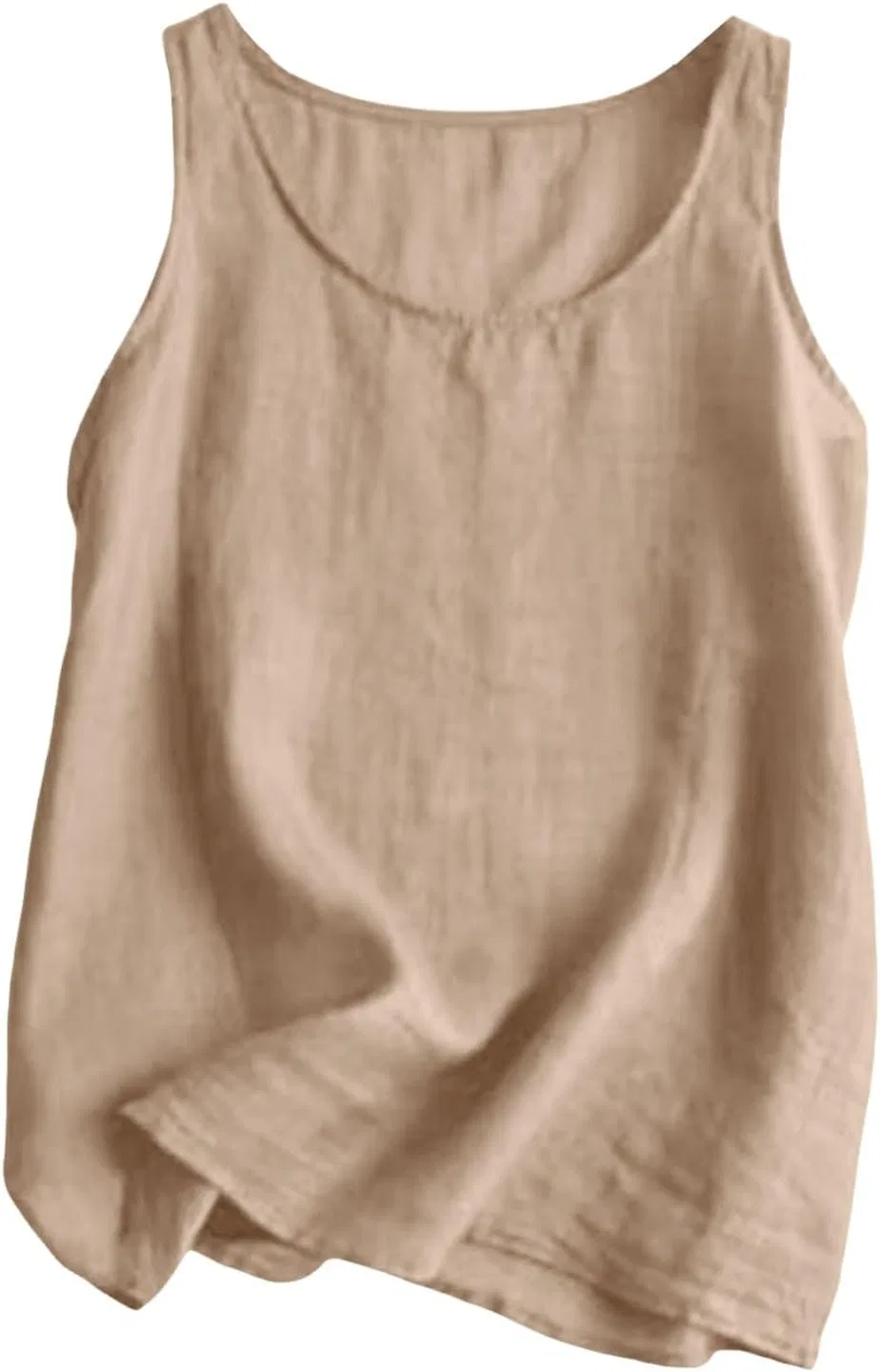 Блуза, льняная, свободного кроя, Camisole Women, белый — фото 4