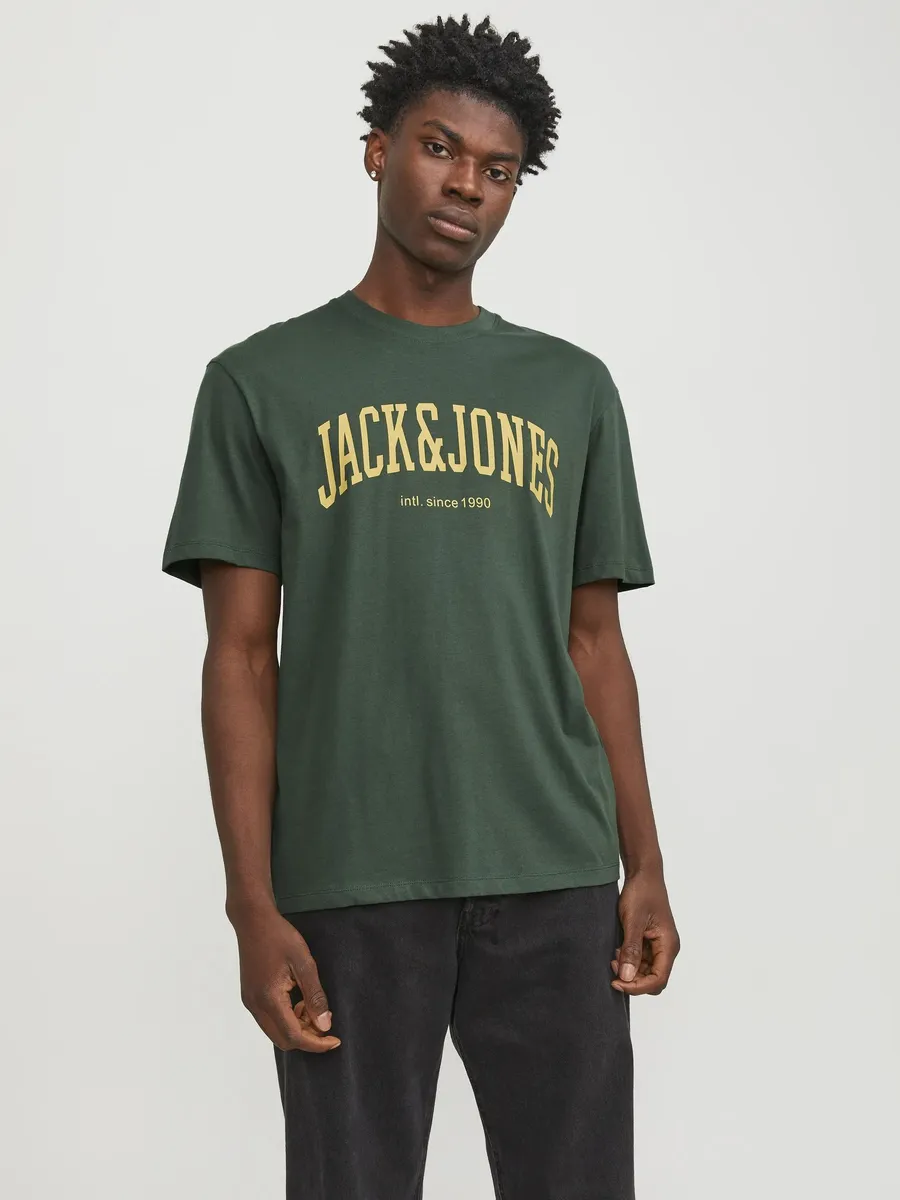 

Рубашка с круглым вырезом Jack & Jones "JJEJOSH TEE SS CREW NECK NOOS", зеленый
