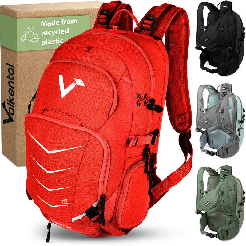 

Explorer - велорюкзак и походный рюкзак 20л из переработанного материала VALKENTAL, цвет rot