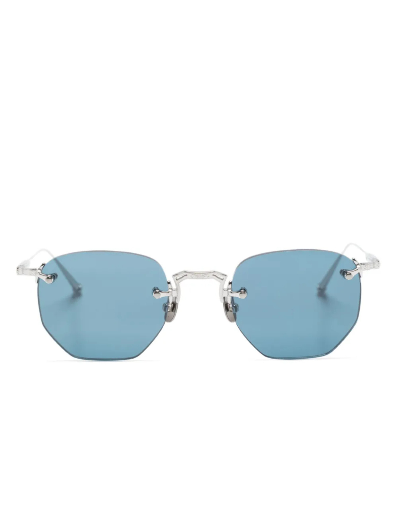 

Солнцезащитные очки Matsuda с полированной геометрической оправой, серебристый