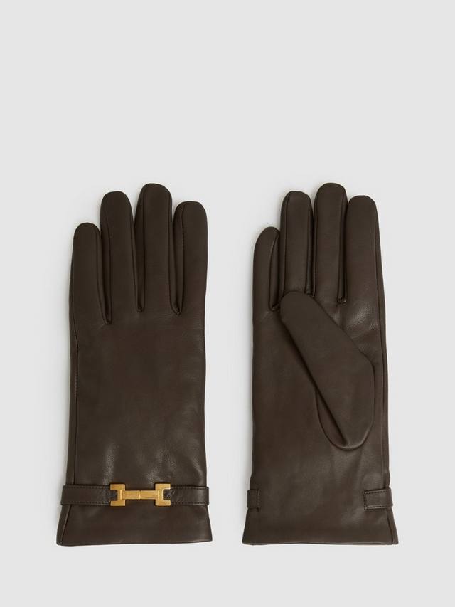 

Кожаные перчатки Harriet Reiss, Chocolate