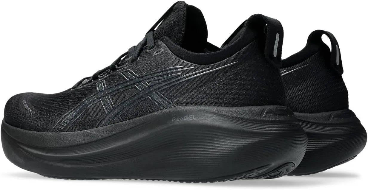 Мужские беговые кроссовки ASICS Gel-Nimbus 27, Black White — фото 2