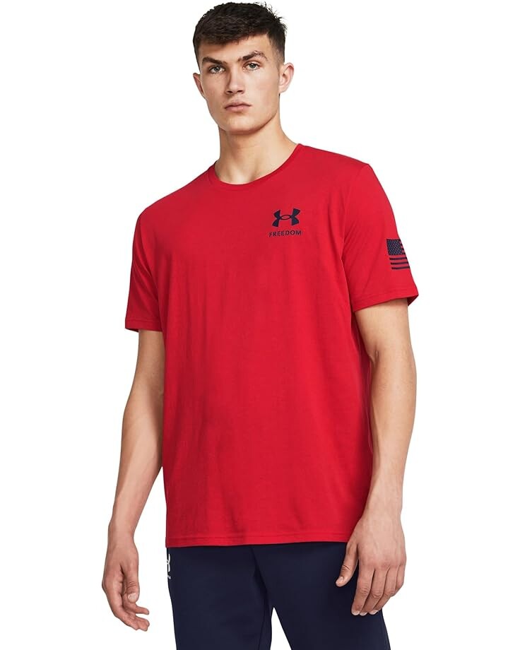 

Футболка Under Armour New Freedom Flag, цвет Red/Midnight Navy