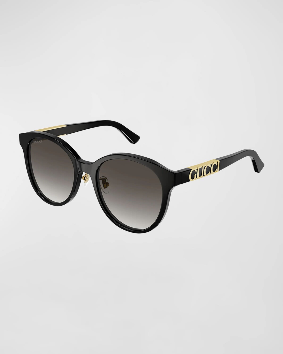 

Круглые солнцезащитные очки из ацетата с логотипом Gucci, черный