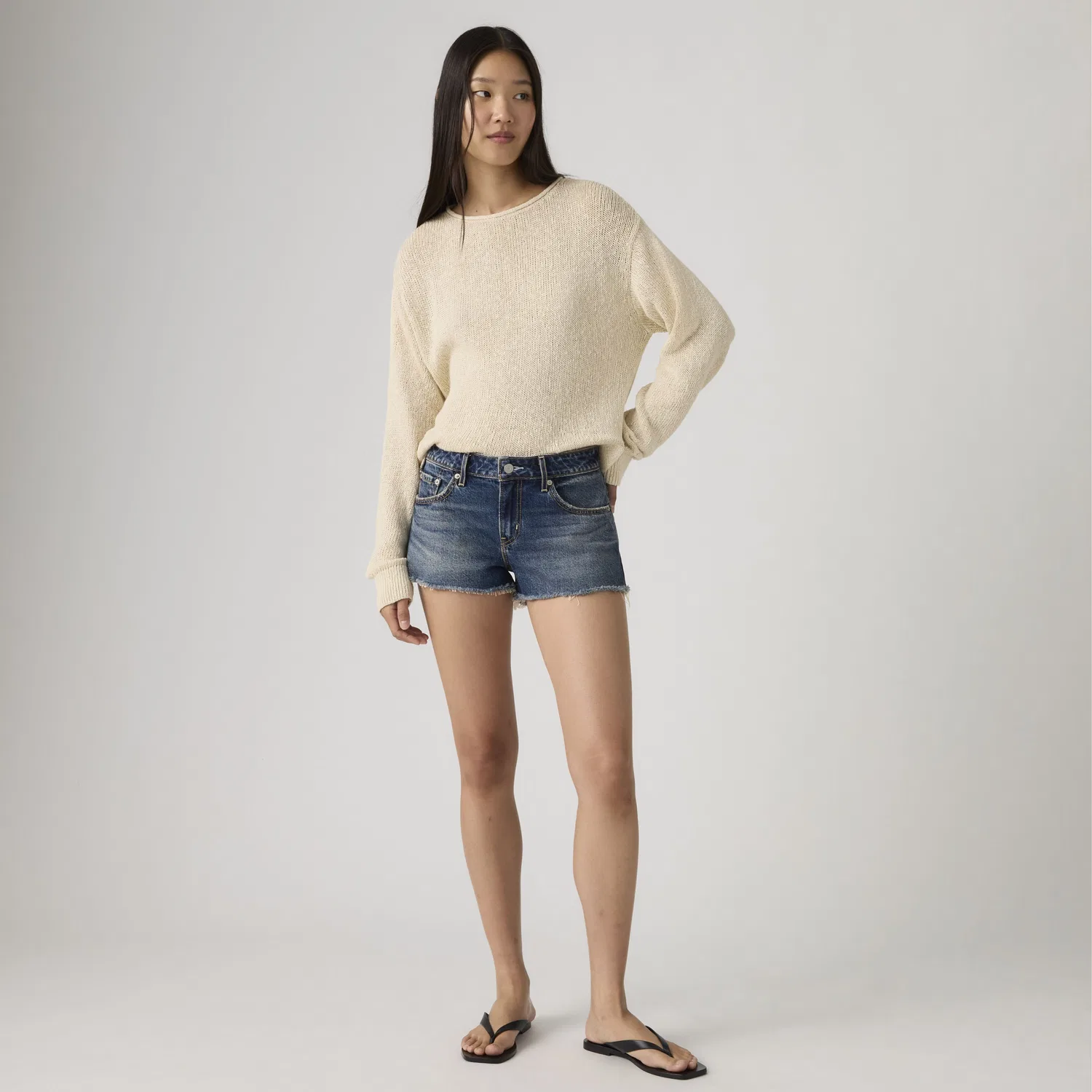 Женские шорты с низкой посадкой Levi's, Dark Wash