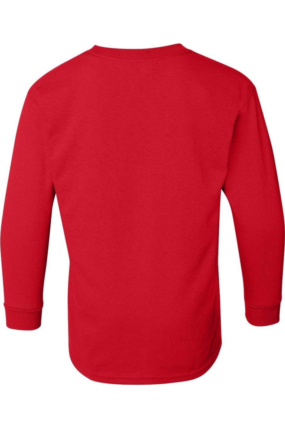 Футболка Gildan Heavy Cotton Youth с длинным рукавом, красный — фото 2