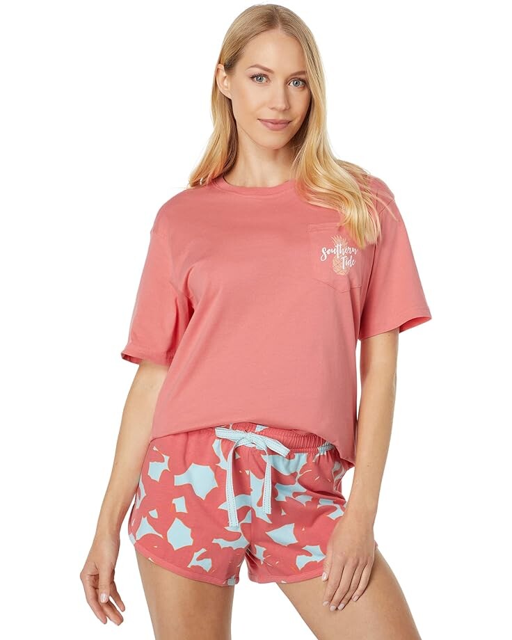 

Футболка Southern Tide Tie-Dyed Pineapple T-Shirt, цвет Rouge Red