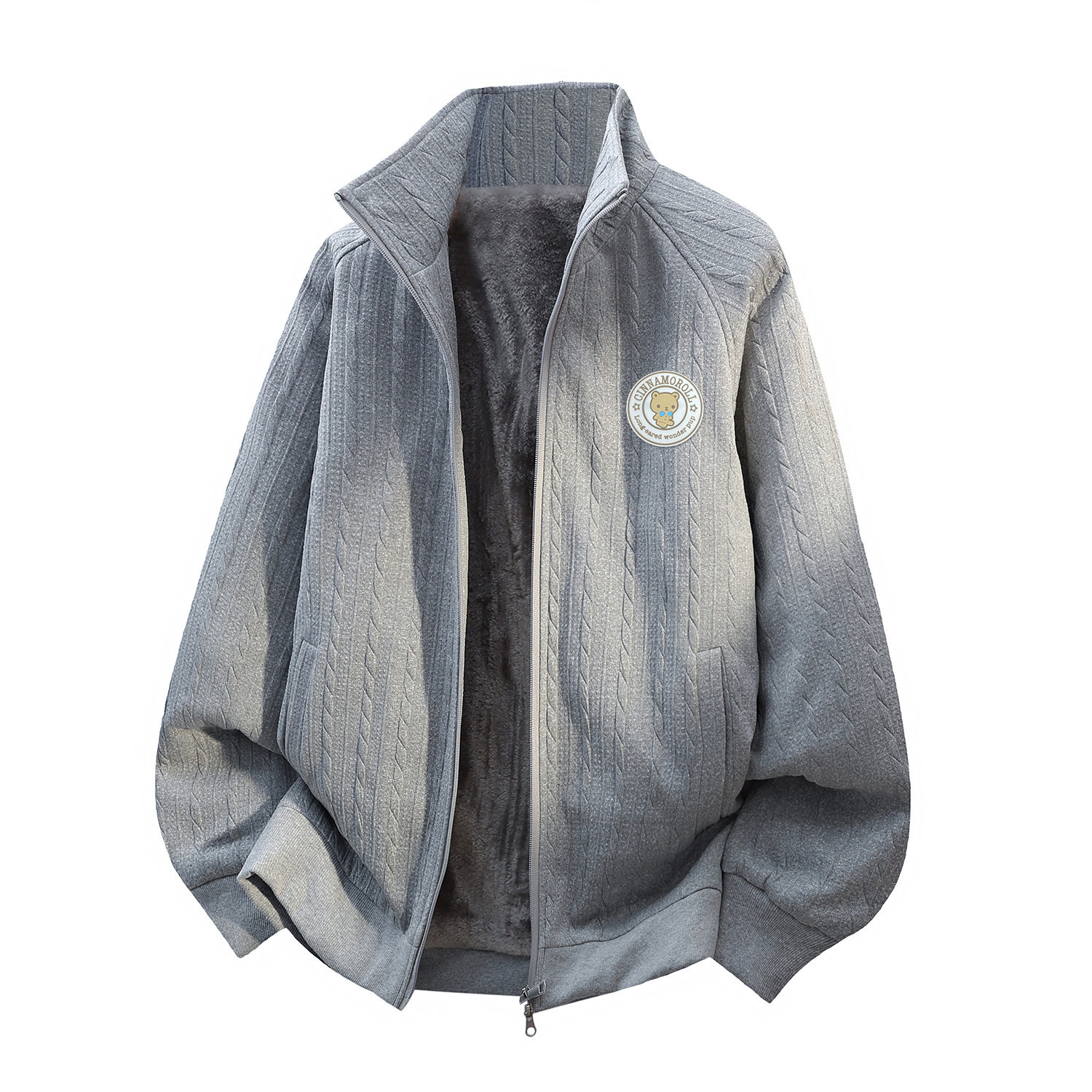 

Cinnamoroll Вязаный Свитер Unisex Sanrio, серый, fleece-lined