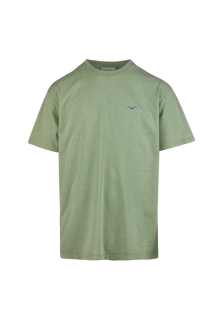 

Рубашка Cleptomanicx Boxy Tee Ligull Washed, зеленый