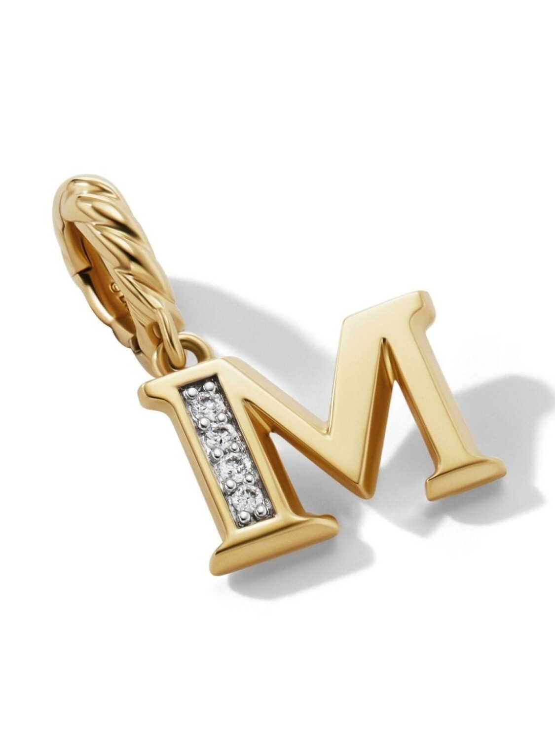 

Подвеска Initial M из желтого золота с бриллиантами David Yurman, золотой