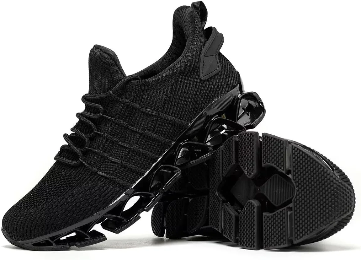 

Мужские слипоны для ходьбы Blade, противоскользящие теннисные кроссовки для бега, легкие спортивные дышащие кроссовки из сетки, модные кроссовки Kapsen, черный