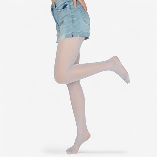 

Женские глиттерные полупрозрачные колготки 2 пары с эластичной посадкой и нежным блеском Anna-Kaci, White