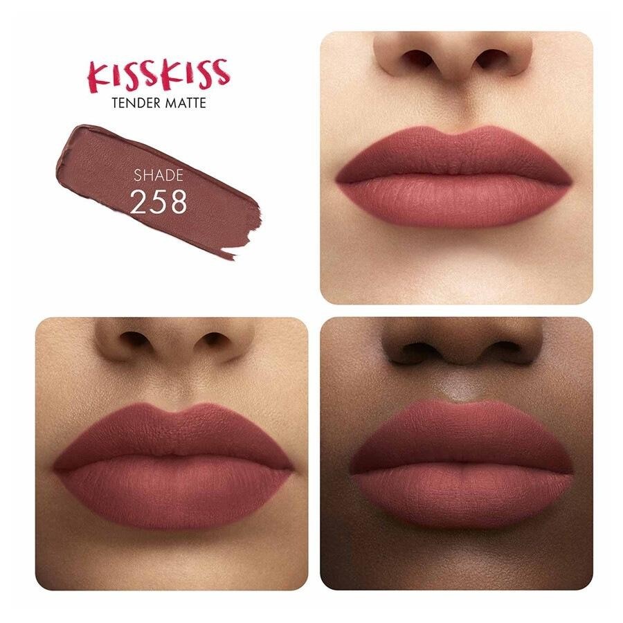 Помада для губ kisskiss tender matte Guerlain, 258 - lovely nude, вес 2.8 гр. — фото 2