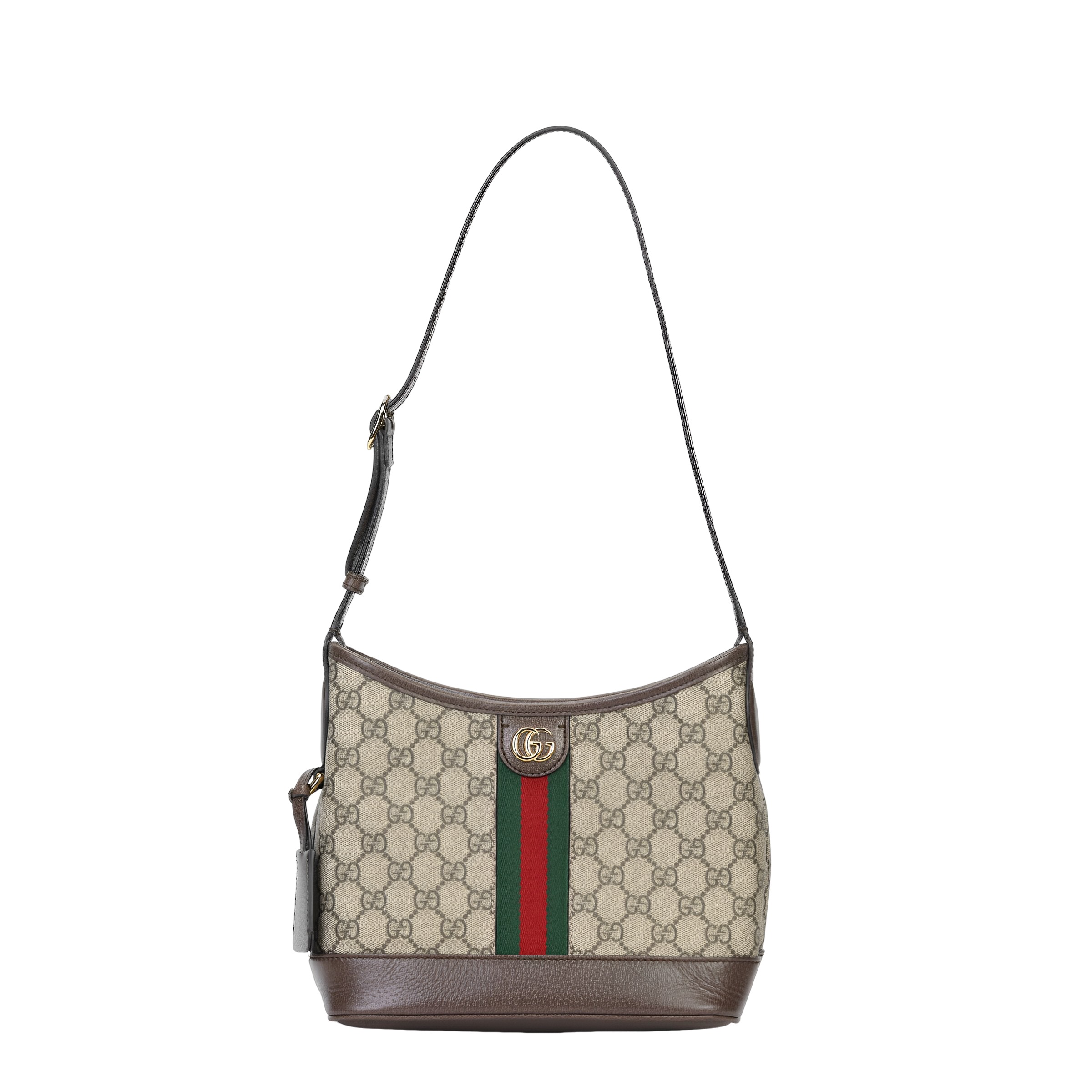 

GUCCI Сумка-ведро из ткани Ophidia с кожей, сумка через плечо, маленькая женская, бежево-черного цвета