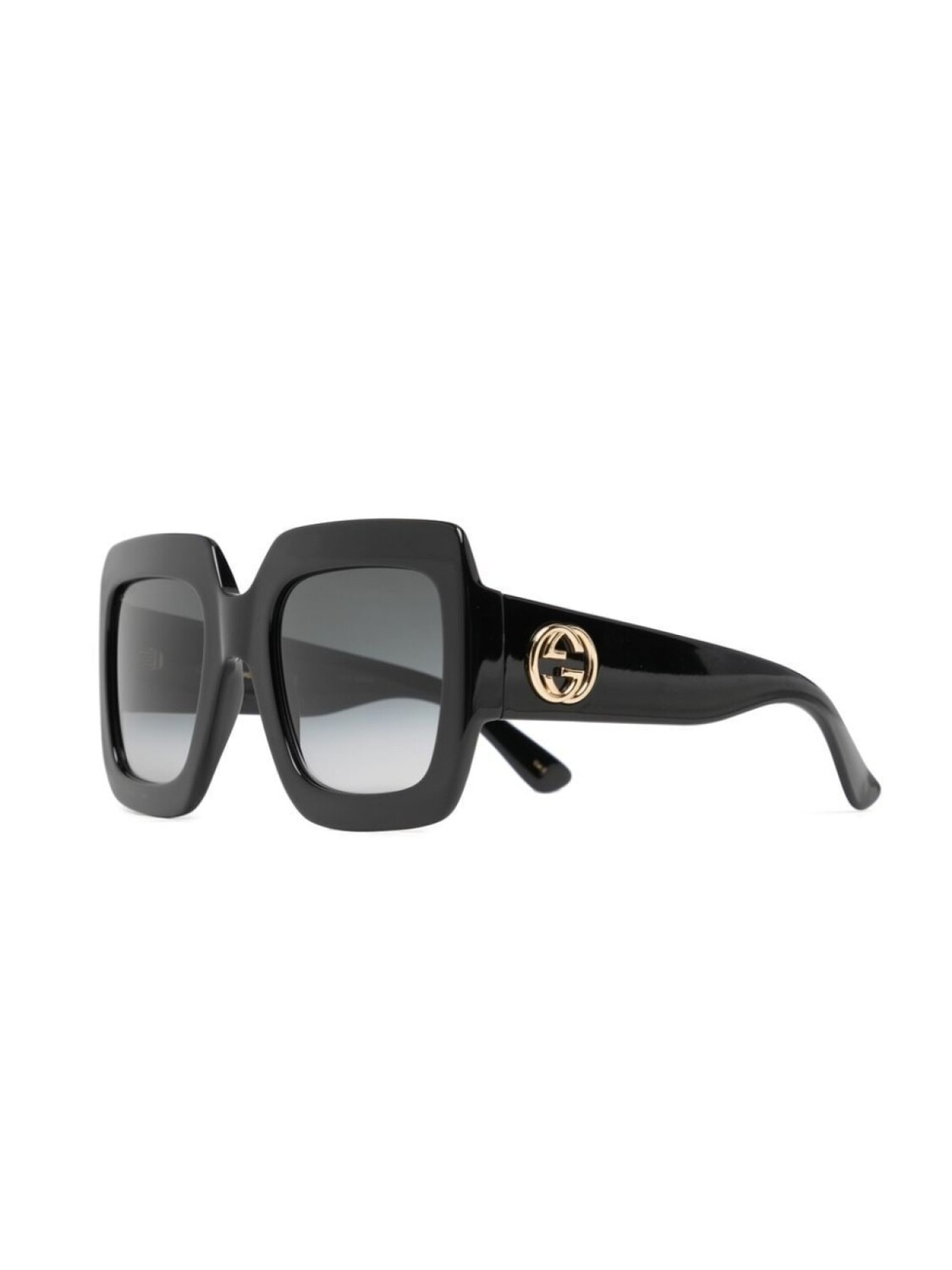 Gucci Eyewear солнцезащитные очки в массивной оправе с логотипом GG, черный — фото 2