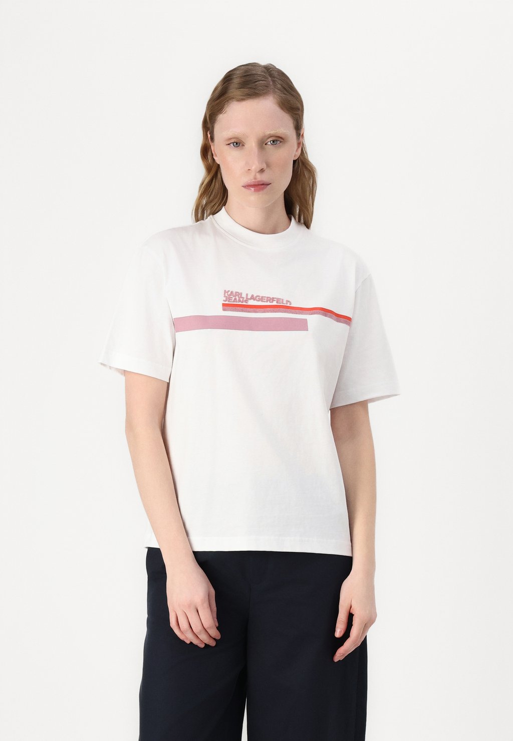 

Футболка с принтом PLACED LOGO TEE Karl Lagerfeld Jeans, белый