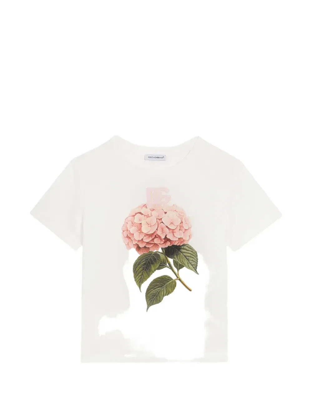 Футболка с цветочным принтом Dolce & Gabbana Kids, белый