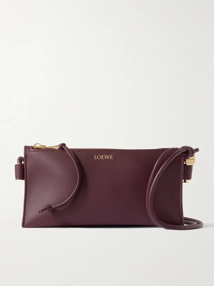 Сумка на плечо Joya из кожи с украшениями LOEWE, бордовый