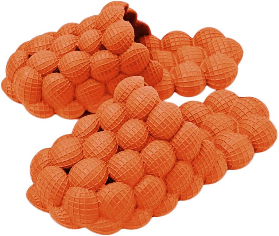 

Домашние тапочки Rojeam для женщин и мужчин, шлепанцы для душа EVA с массажными пузырьками, ванной, оранжевый