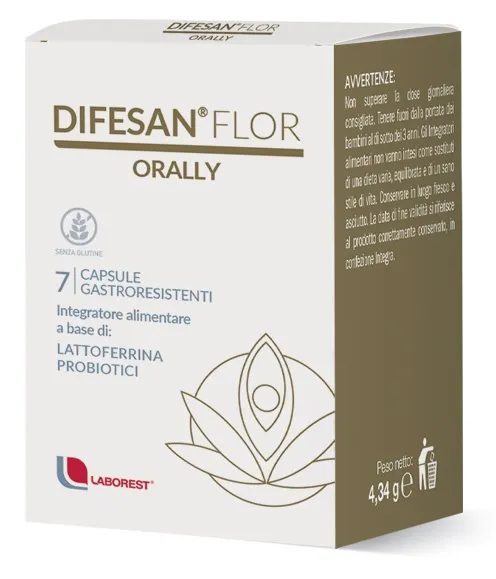 

Difesan Flor Orally 7 капсул Молочнокислые ферменты и лактоферрин Laborest