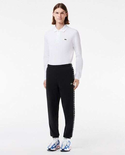 

Спортивные брюки в полоску с логотипом Lacoste, черный