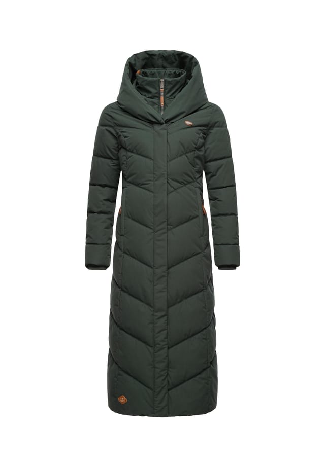 

Стеганое пальто наталка экстрадлинное Ragwear, зеленый