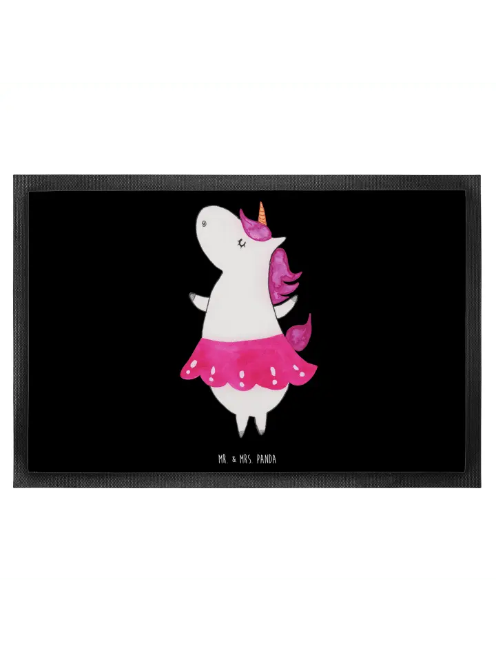 

Коврик Mr & Mrs Panda Einhorn Ballerina ohne Spruch, черный