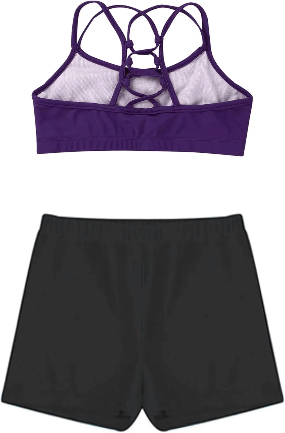 Детский спортивный комплект из топа и шорт Moggemol, Violet — фото 4