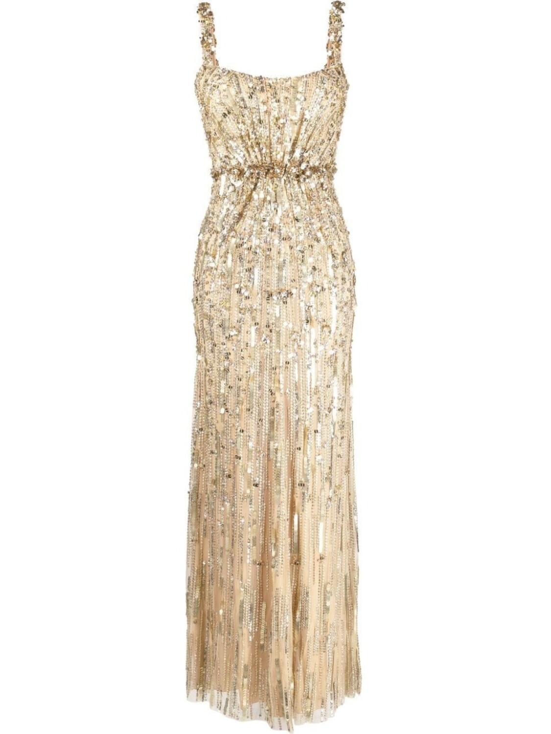 

Jenny Packham вечернее платье с пайетками, золотой