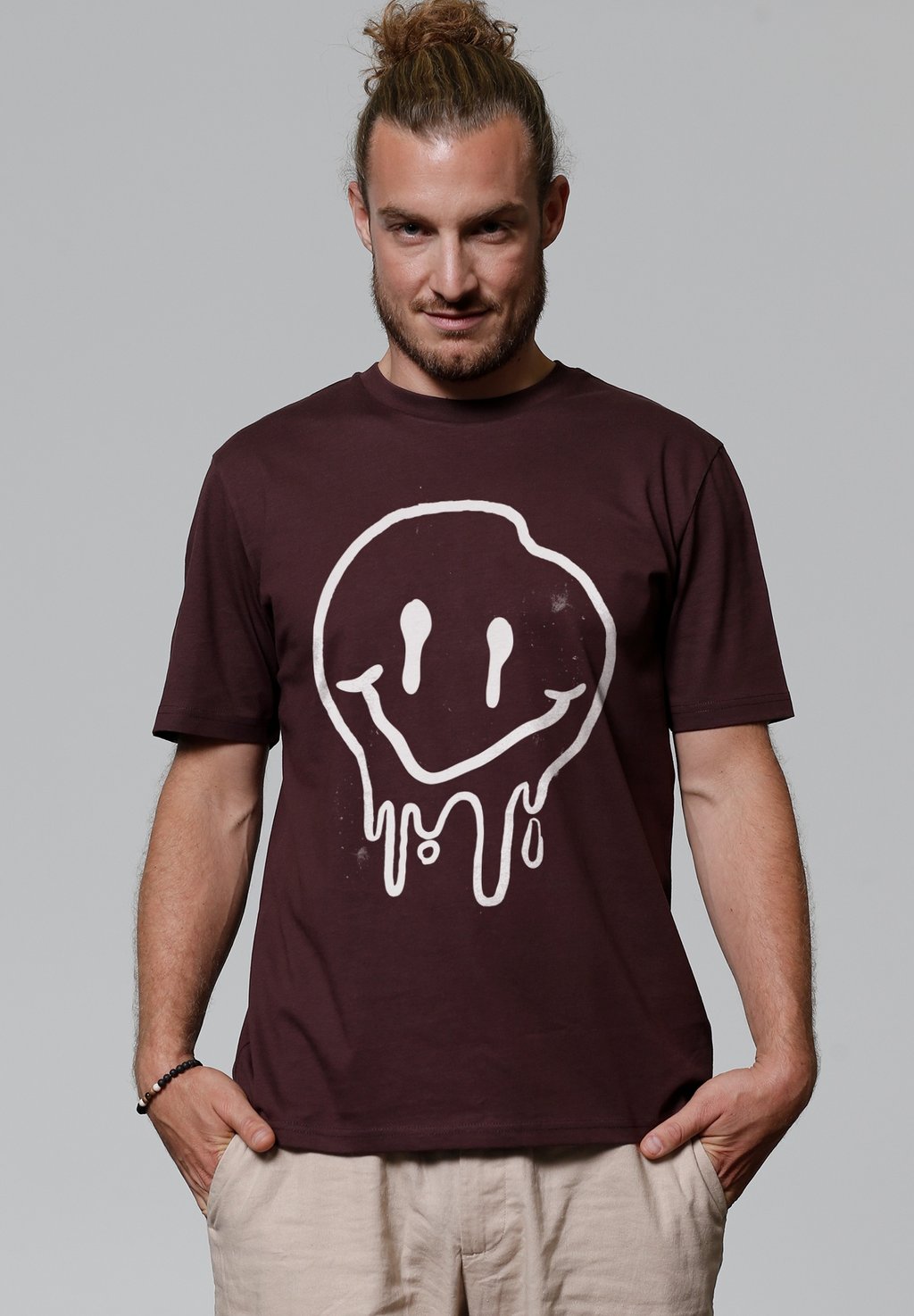

Футболка с принтом SMILEY watapparel, темно-красный