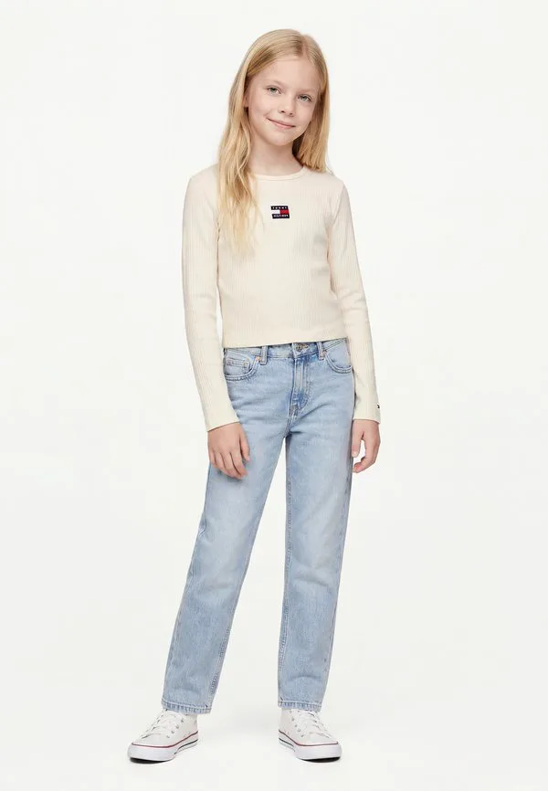 Футболка с длинным рукавом heritage, очень облегающего кроя. Tommy Hilfiger, Ancient White