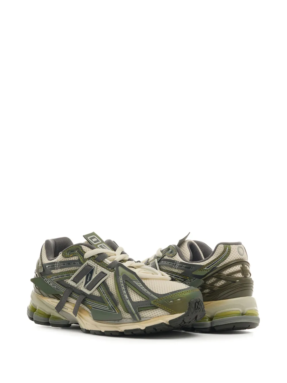 Кроссовки в стиле колор-блок NEW BALANCE, зеленый — фото 2