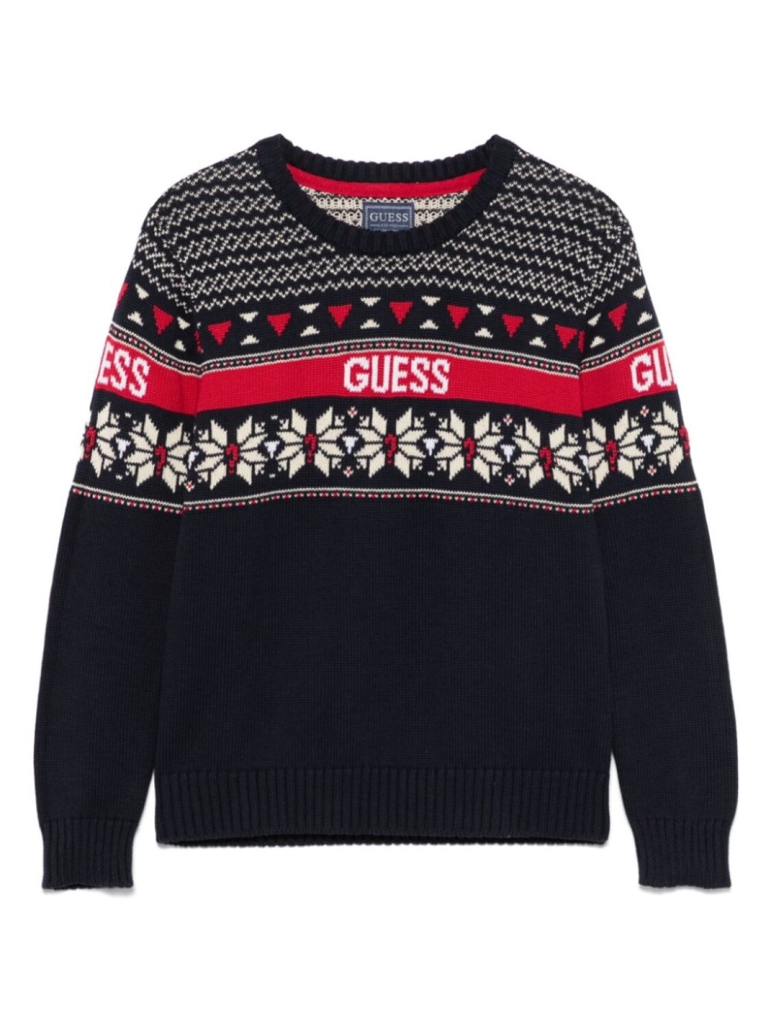 

Guess детский свитер с узором сельбуроза guess kids, синий