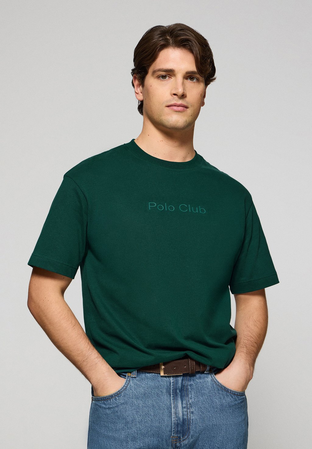 

Футболка с принтом Polo Club, зеленый