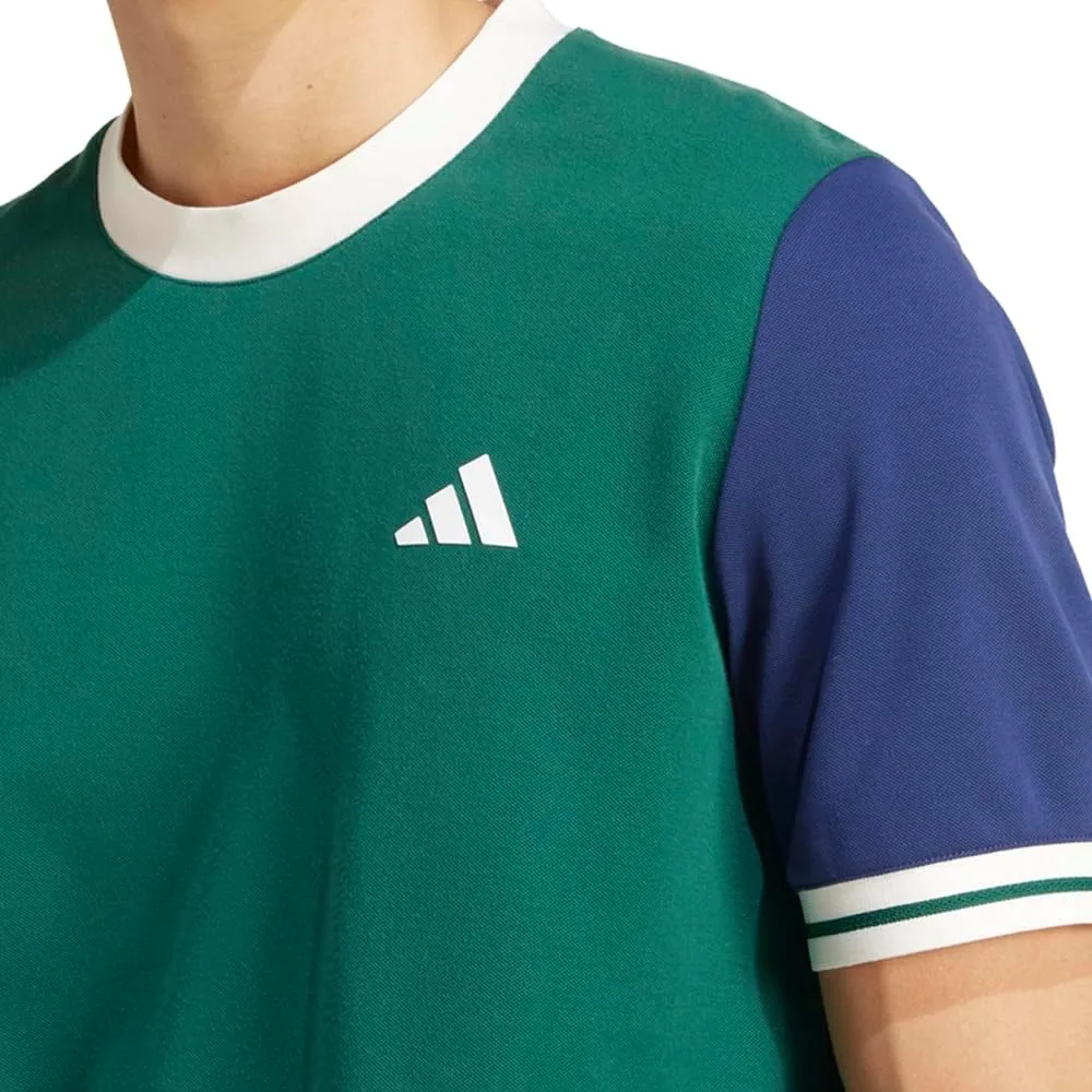 adidas Heritage Crew Neck Short Sleeve Casual Tops — Green — фото 4