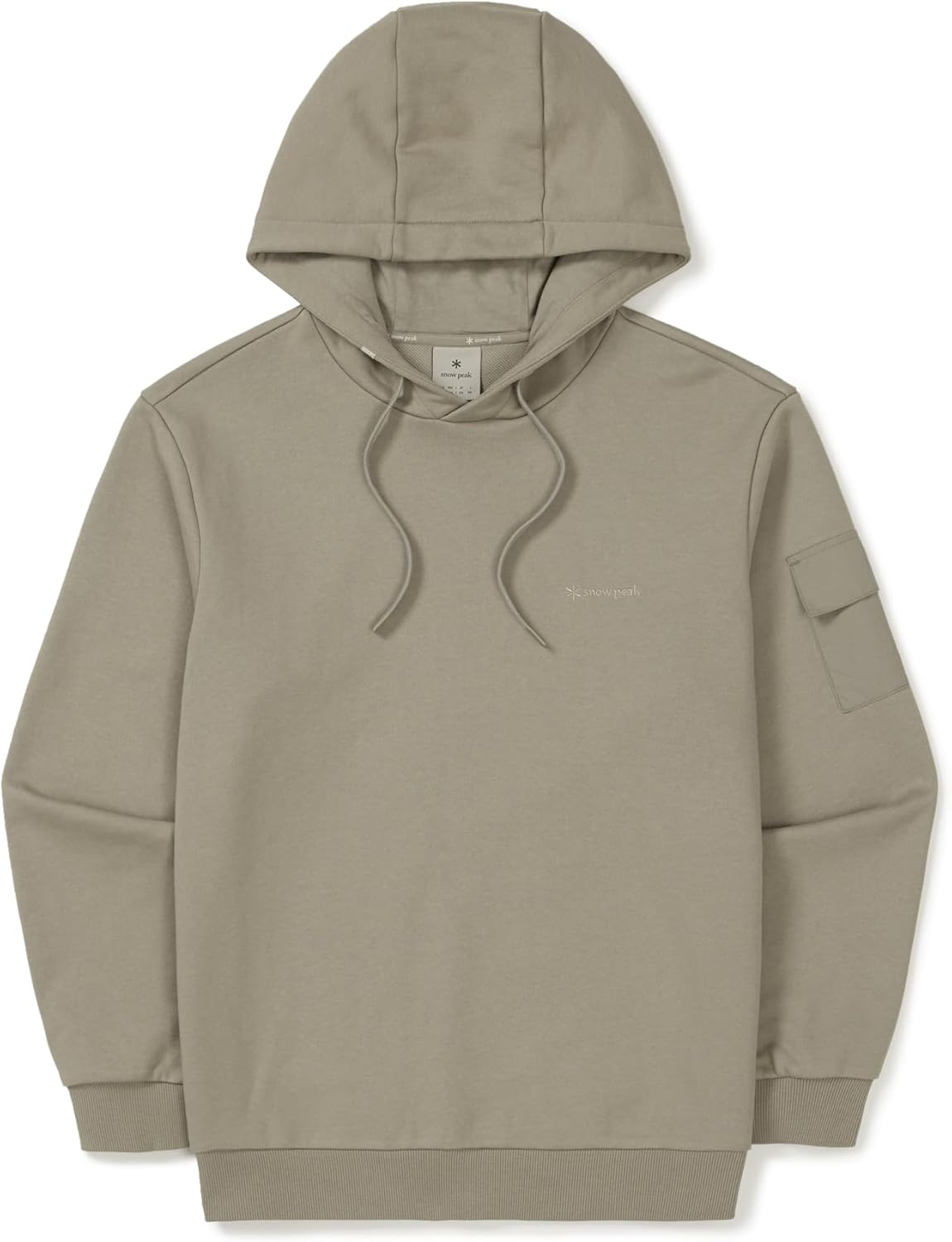 

Футболка с капюшоном и карманом Snow Peak Land, GS-S25FMFHD60, анорак с капюшоном, мужская, женская, хаки/бежевый