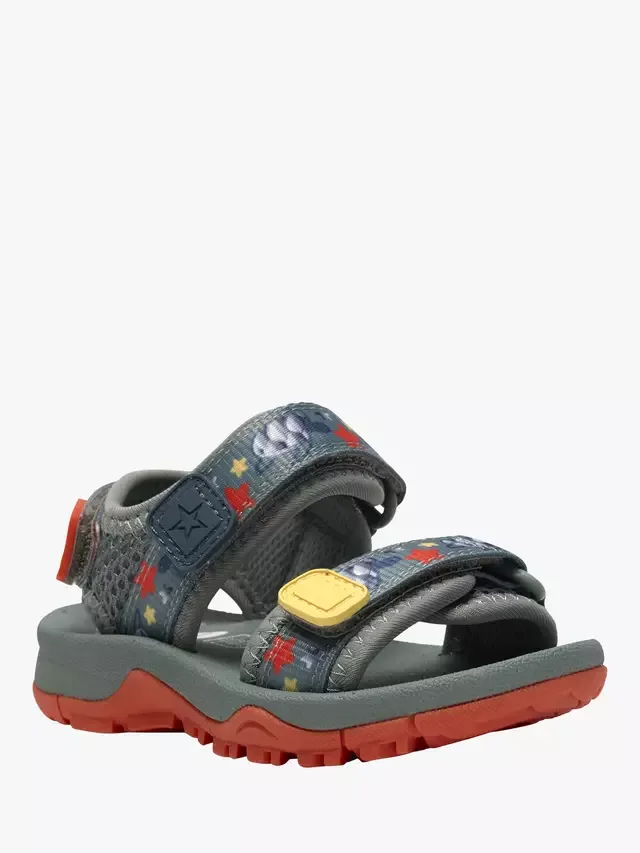 Детские сандалии Baby Wharf Tide T First, зеленые/разноцветные Clarks — фото 4