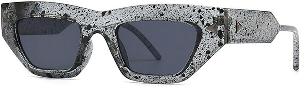 

Модные солнцезащитные очки «кошачий глаз» для женщин, винтажные очки конфетных цветов, мужские солнцезащитные очки с заклепками и градиентным переходом цвета SKFGNX, Grey Grey