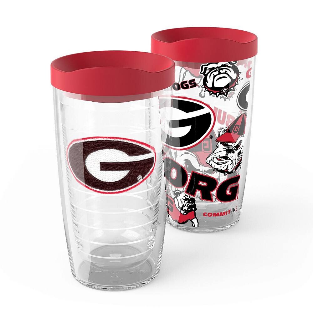 

Tervis Georgia Bulldogs, 2 упаковки, 16 унций. Набор стаканов для соревнований и эмблем, цвет Uga Multi