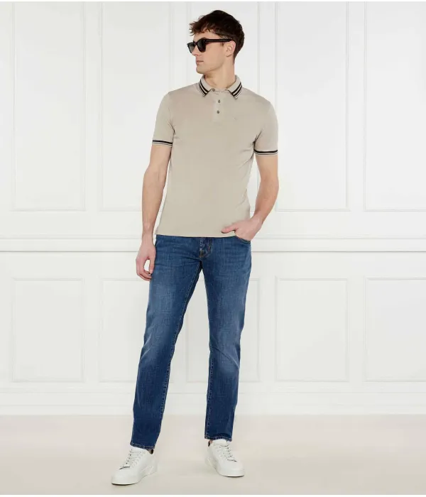 Футболка поло Regular fit Emporio Armani, бежевый — фото 2