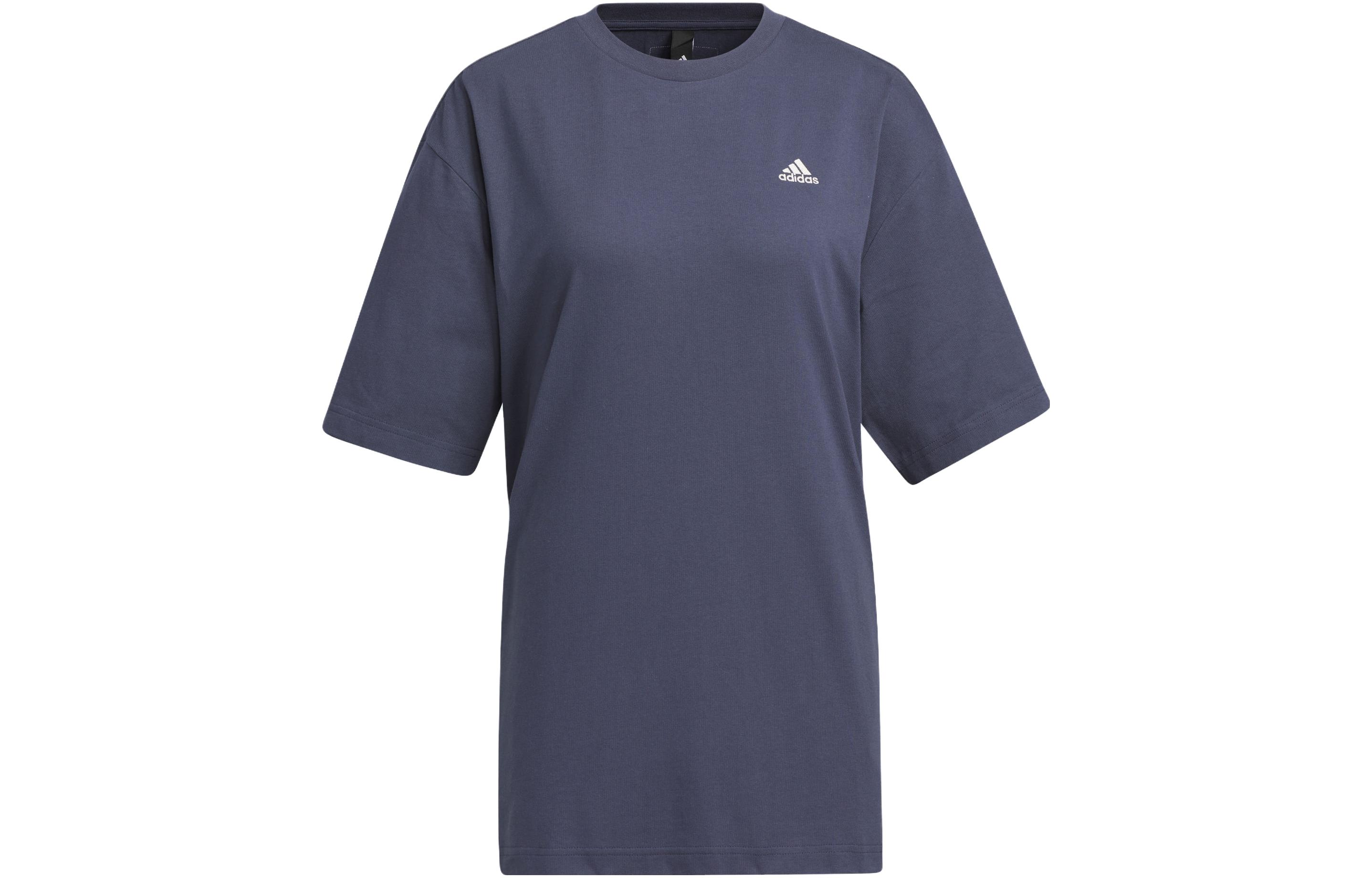 Футболка женская темно-синяя Adidas — фото 2