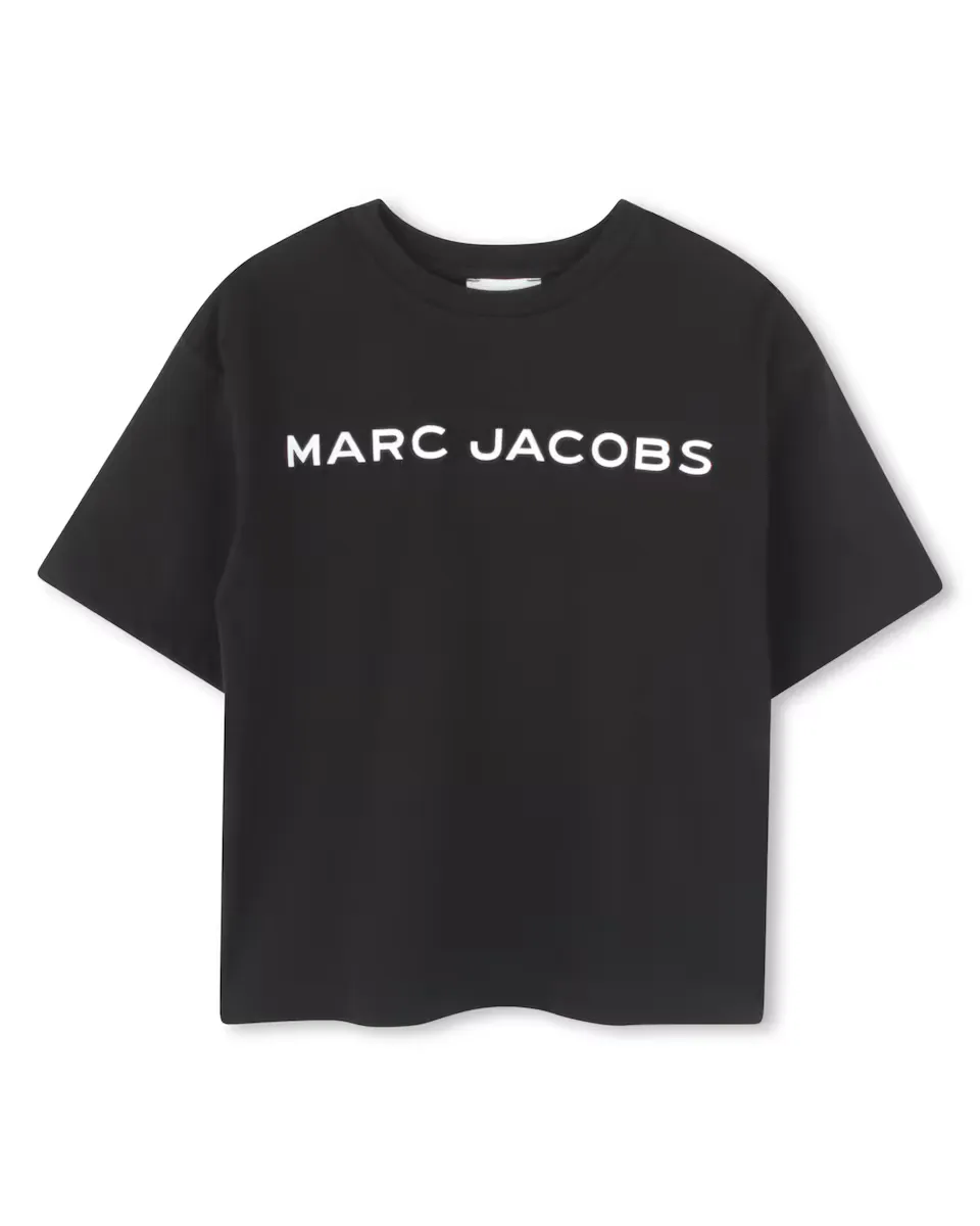 

Хлопковая футболка для мальчика с короткими рукавами Marc Jacobs, чёрный