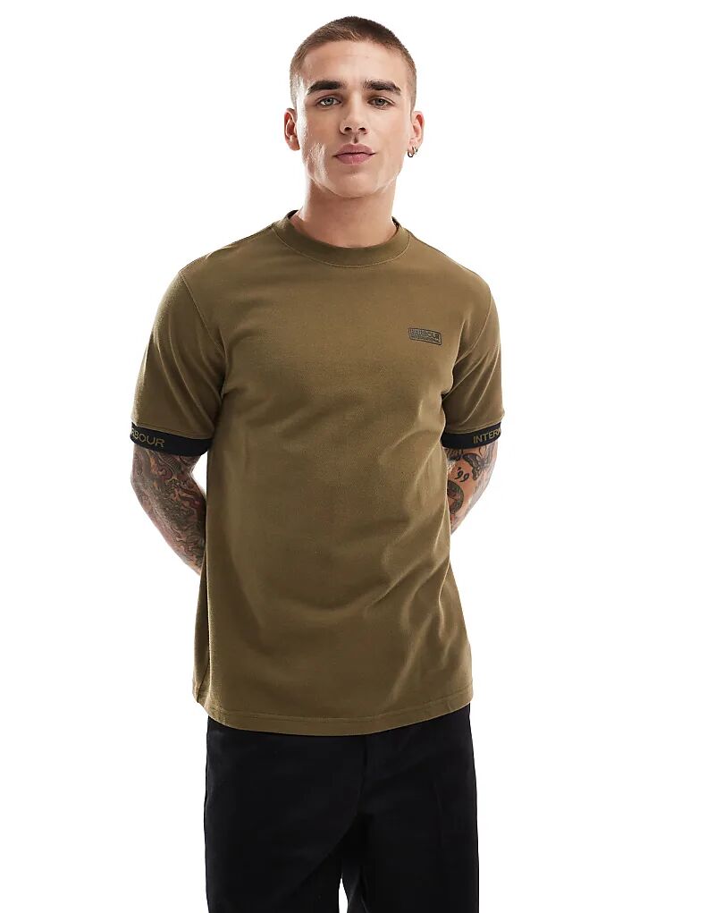 

Футболка мужская Barbour International однотонная, хлопковый