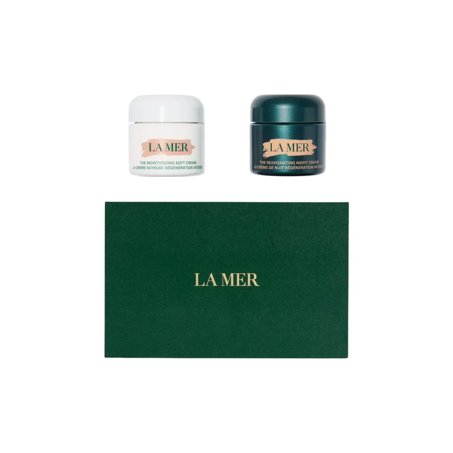 LA MER Набор дневного и ночного крема для лица Cloud Velvet Frost Evening Frost, Two-Piece Set: Miracle Cloud Frost 60ml+Miracle Night Cream 60ml