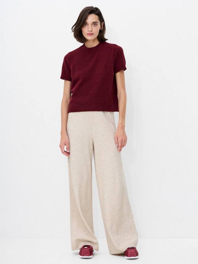 

Брюки Marley Knit Wide Leg French Connection, Oatmeal Mel