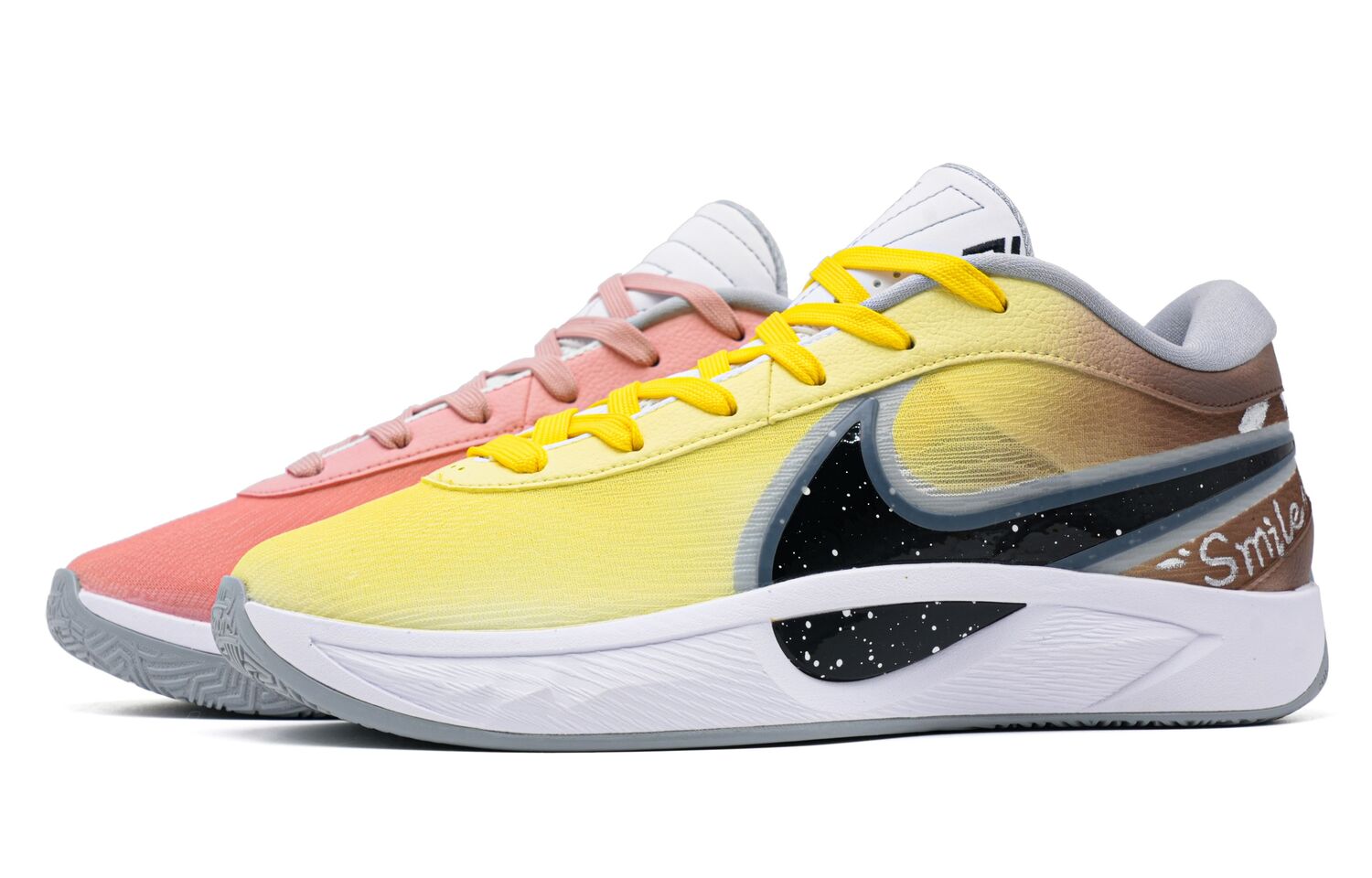 

Nike Кроссовки баскетбольные Giannis Freak 6 Big Player мужские низкие желтые розовые амортизирующие износостойкие легкие