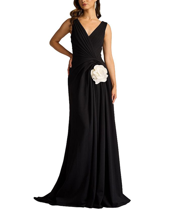 

Платье плиссированное из крепа Port Tadashi Shoji, черный