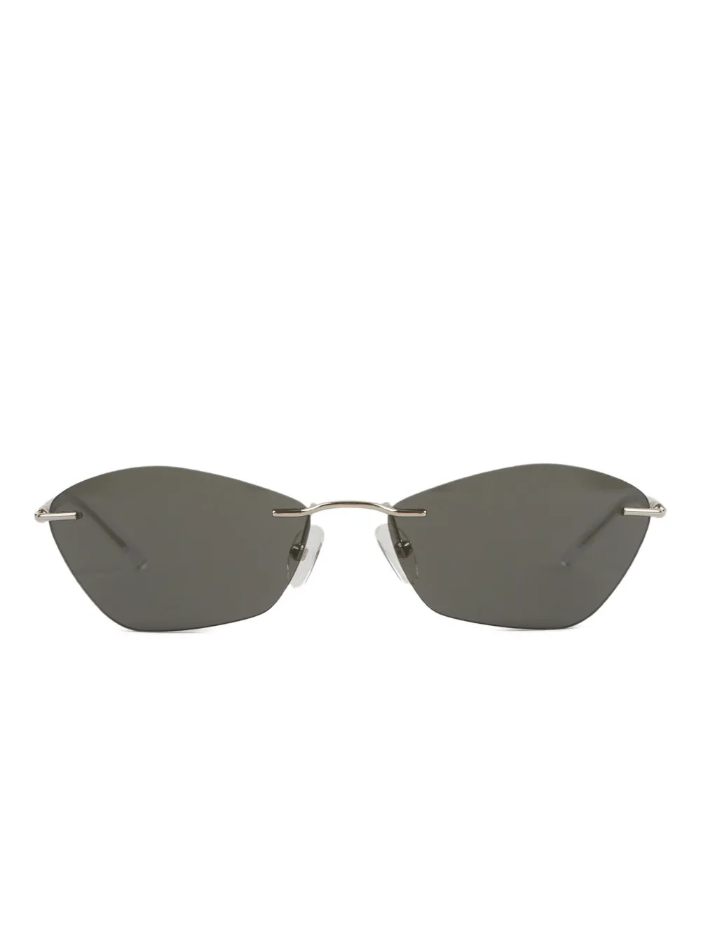 

Солнцезащитные очки с геометрической оправой Alexander McQueen, серый