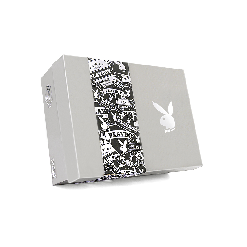 Playboy Закрытые тапочки мужские в подарочной упаковке - белые, цвет White — фото 3