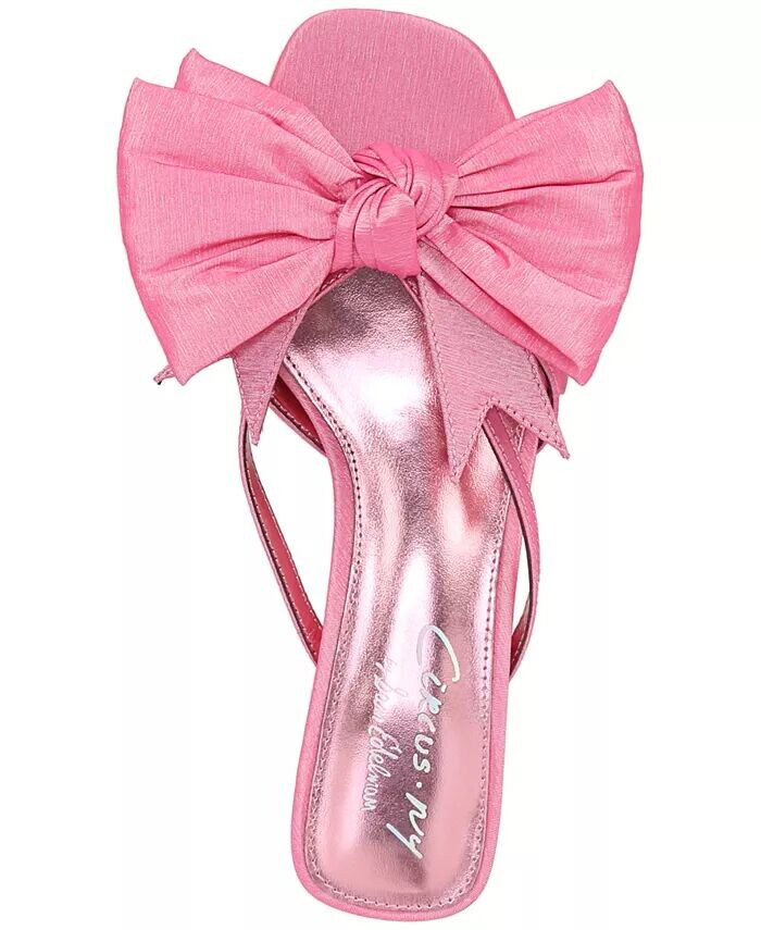 Женские классические босоножки Natalina на каблуке-рюмке с бантом Circus NY by Sam Edelman, розовый — фото 4